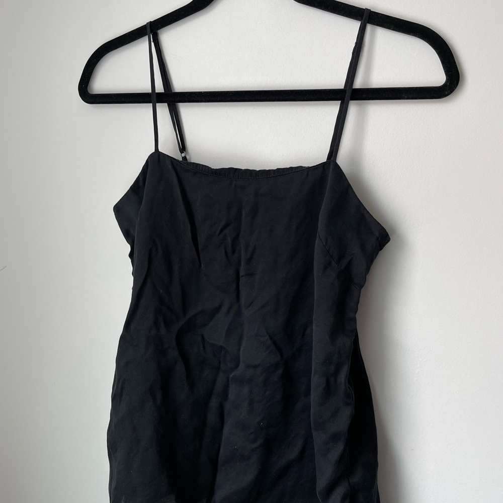 100% Silk Black Camisole Top